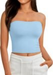Tube Tops Strapless Crop Tops Basic Backless Sleeveless Bandeau Going Out Cute  Summer Clothes