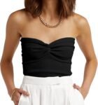 Womens Tube Tops Summer Outfits  Casual Beach Vacation Clothes Sweaters Strapless Sleeveless Tank Tops