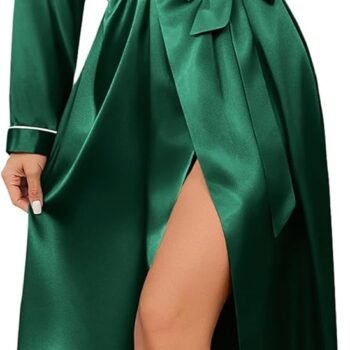 Silk Robes for Women Shawl Collar Satin Bathrobe Long Bride Wedding Party Robe Lightweight Sexy Sleepwear S-XXL