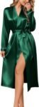 Silk Robes for Women Shawl Collar Satin Bathrobe Long Bride Wedding Party Robe Lightweight Sexy Sleepwear S-XXL