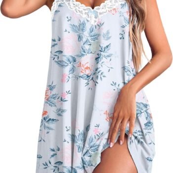 Women Lace Nightgown Sexy Spaghetti Strap Cami Sleeveless Chemise Sleepwear Sleep Dress