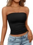 Womens Strapless Tube Tops Basic Backless Sleeveless Bandeau Going Out Crop Tops Cute  Summer Clothes